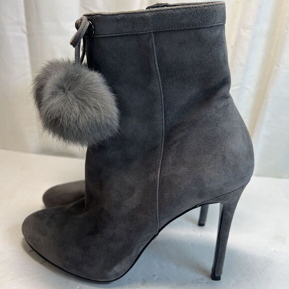 Michael Kors Remi 7 Suede Gray/Grey Ankle Bootie Boots Stilettos - Picture 10 of 10